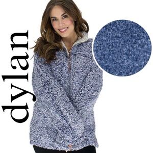 True Grit (Dylan) Frosty Tipped Women's Stadium Pullover in Vintage Blue Medium